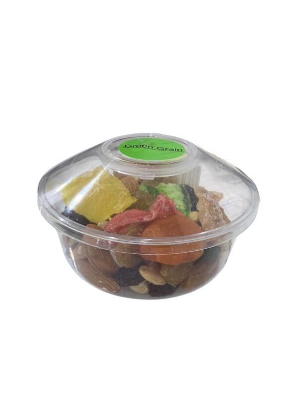 Raw nuts and dried fruits
