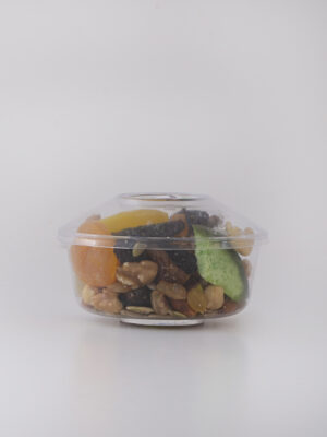 Raw nuts and dried fruits