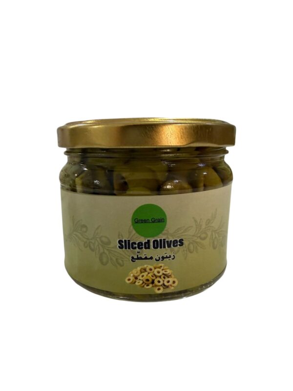 Sliced green olives