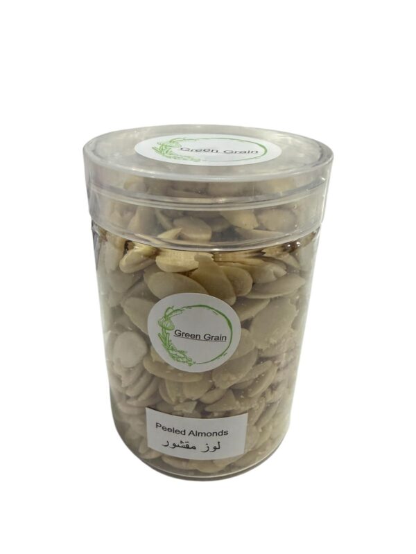 Peeled almonds jar